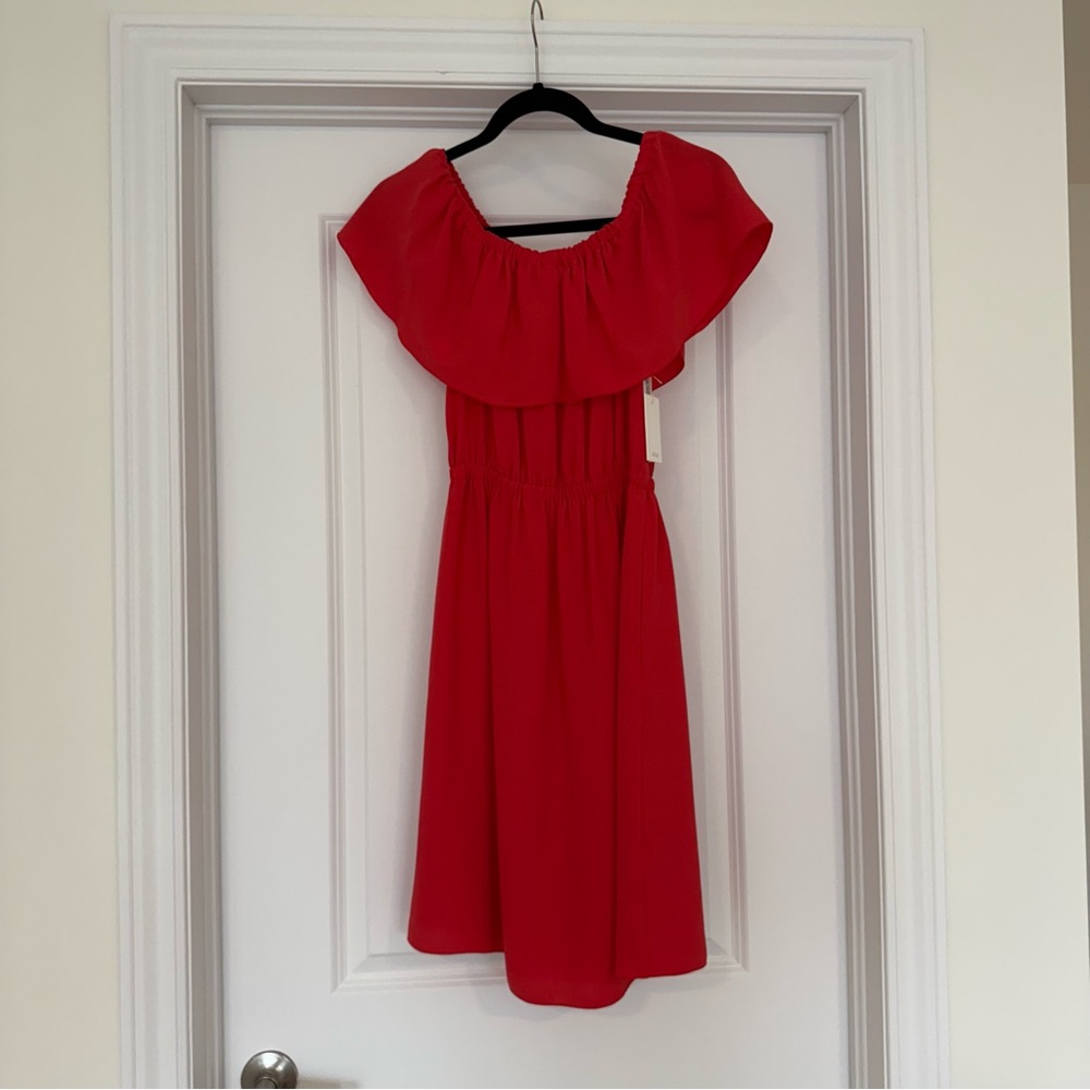 Red Off-Shoulder Dress